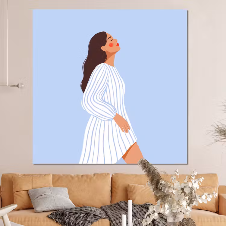 Forex - Vrouw - Profiel - Rust - Modern - Illustratie — 4