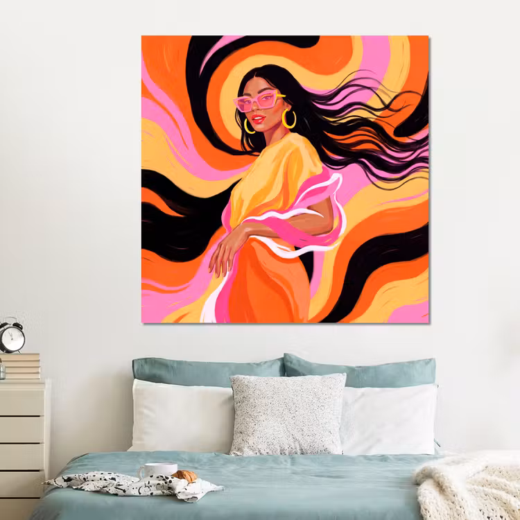 Forex - Vrouw - Zonnebril - Abstract - Kleurrijk — 2