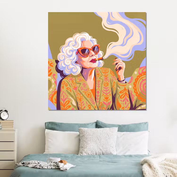 Forex - Vrouw - Zonnebril - Portret - Modern - Kleurrijk — 2