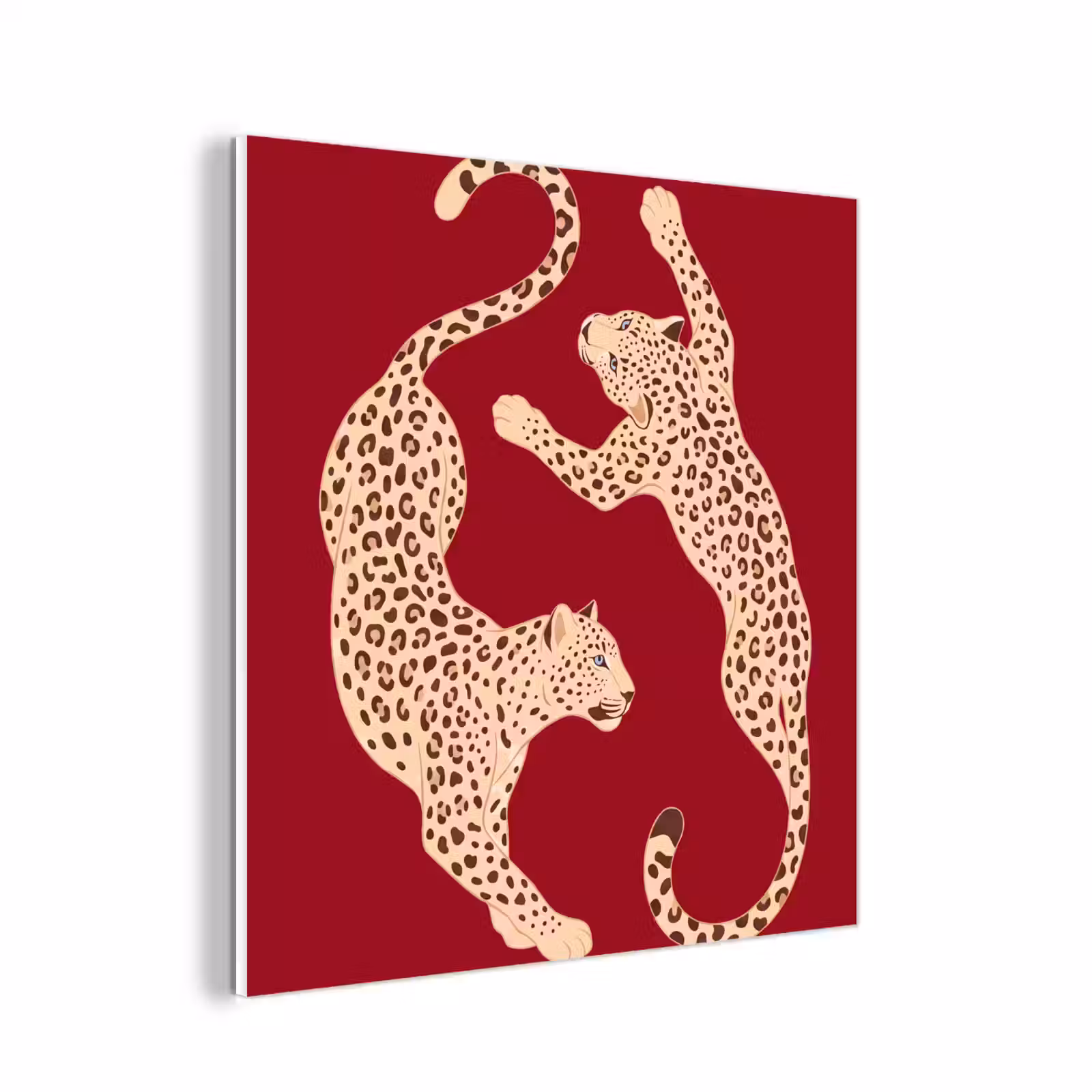 Forex - Dieren - Luipaard - Abstract - Rood - Modern — 1