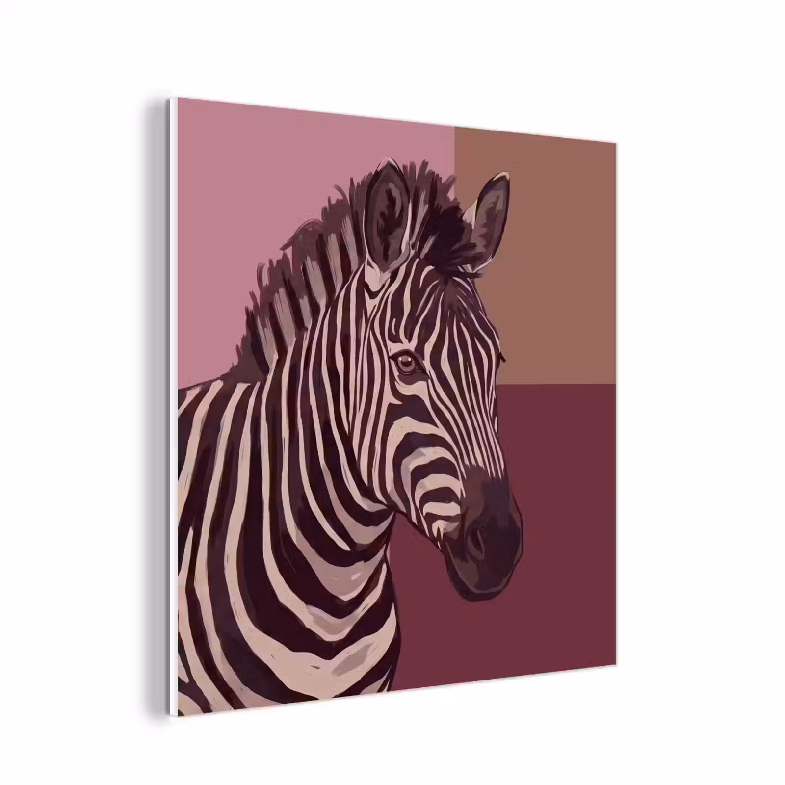 Forex - Dieren - Zebrahoofd - Wildlife - Modern - Bruin — 1