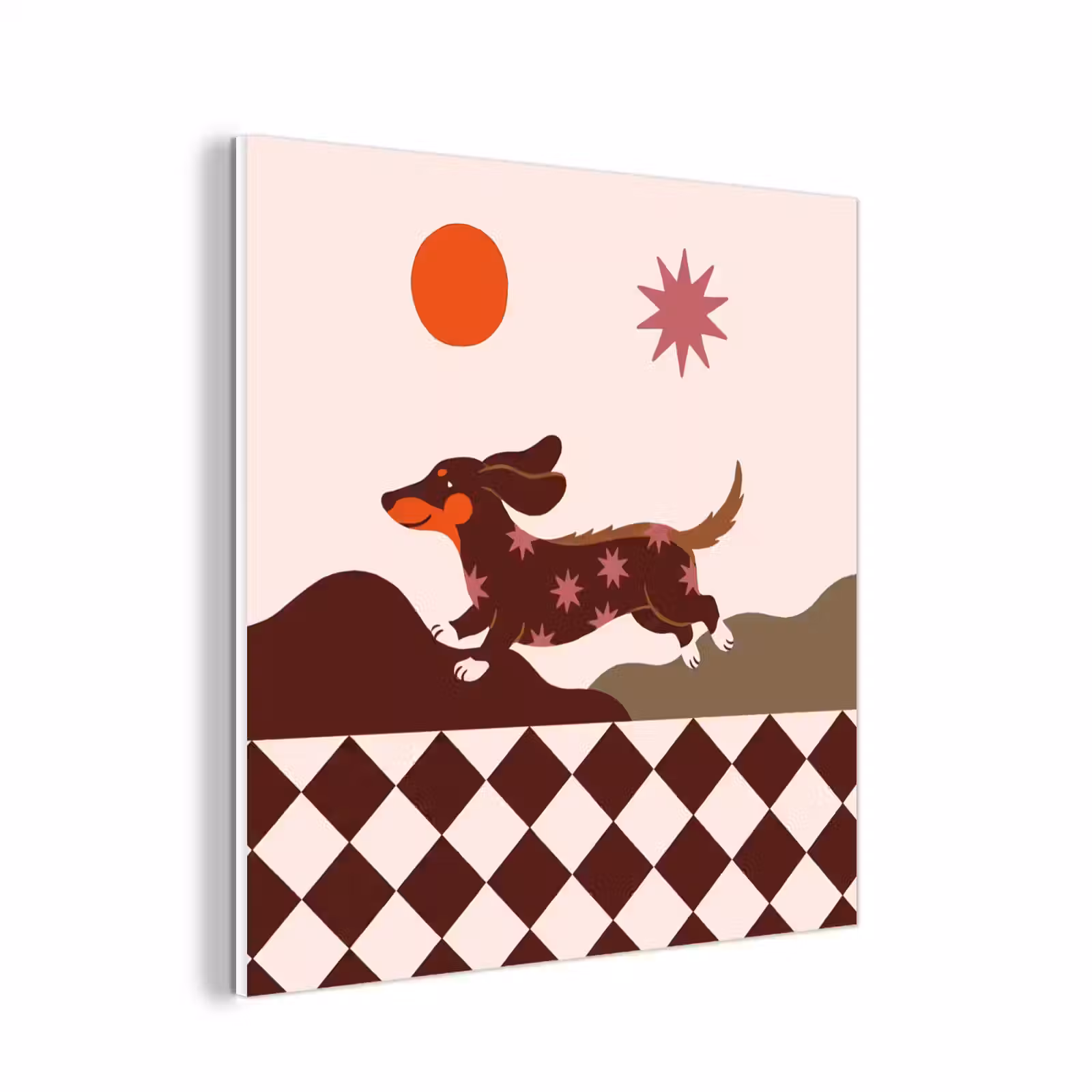Forex - Hond - Abstract - Dieren - Modern - Bruin — 1