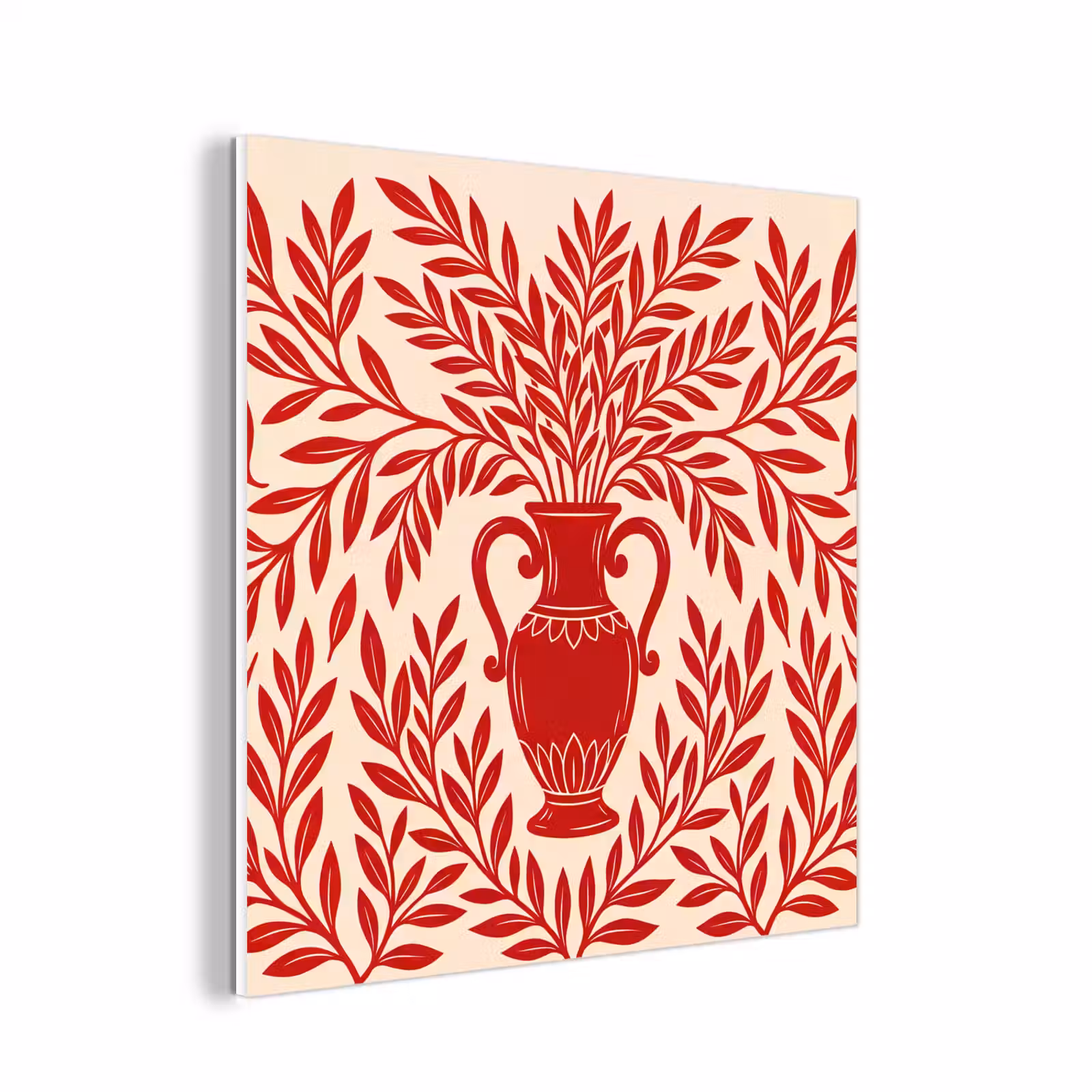 Forex - Vaas - Planten - Decoratie - Abstract - Rood — 1