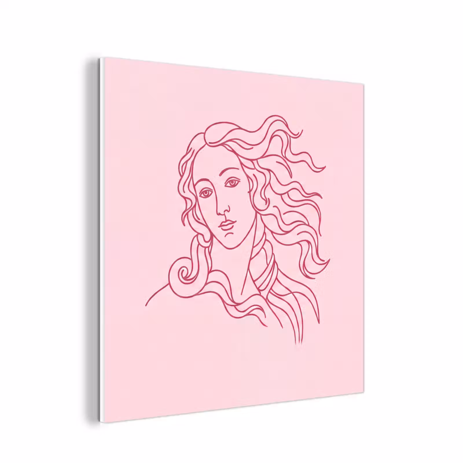 Forex - Vrouw - Portret - Klassiek - Line-art - Roze — 1