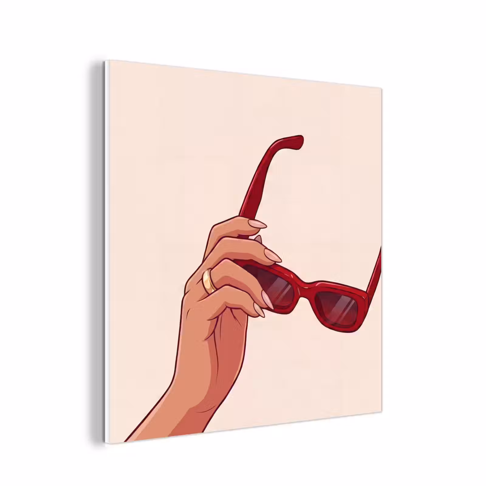Forex - Vrouw - Zonnebril - Mode - Rood - Illustratie — 1