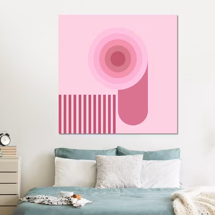Forex - Abstract - Cirkels - Strepen - Modern - Roze — 2