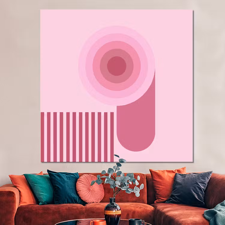 Forex - Abstract - Cirkels - Strepen - Modern - Roze — 3