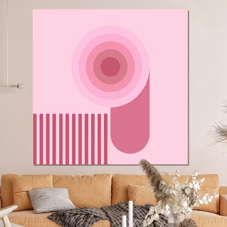 Forex - Abstract - Cirkels - Strepen - Modern - Roze — 4