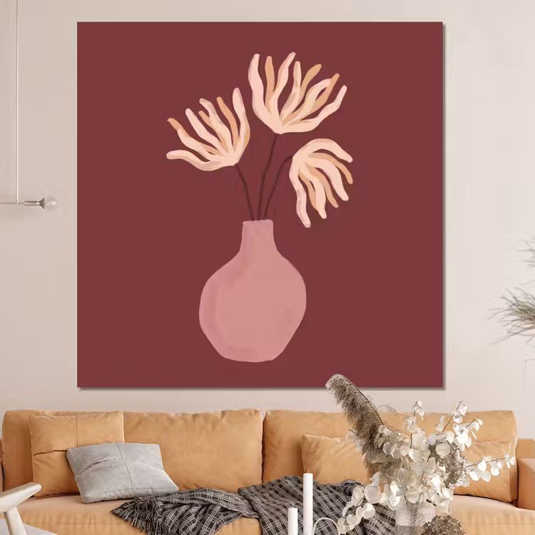 Forex - Bloemen - Vaas - Abstract - Modern - Aardetinten — 4