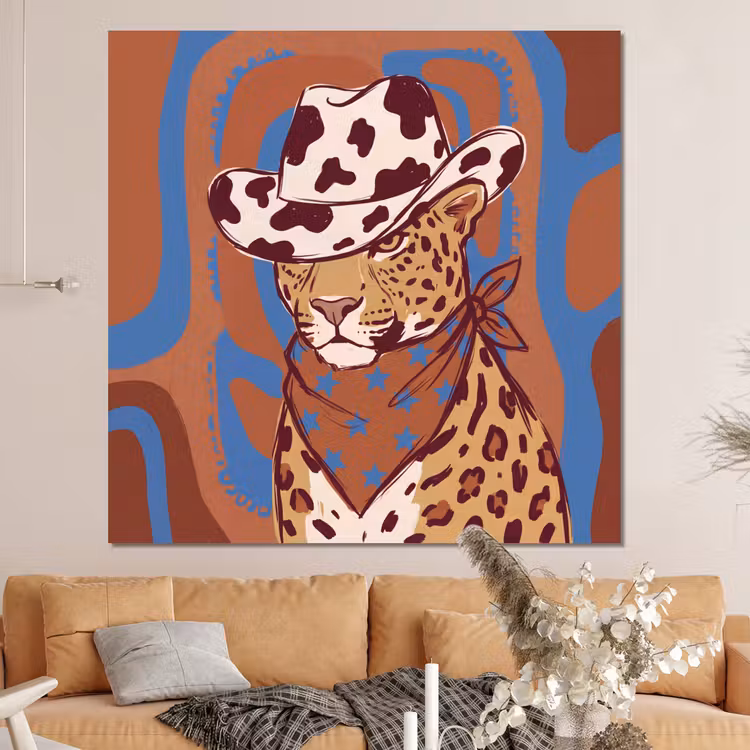 Forex - Dieren - Cowboyhoed - Modern - Illustratie - Bruin — 4