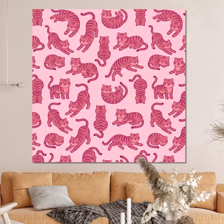 Forex - Dieren - Patroon - Roze - Speels - Cartoon — 4