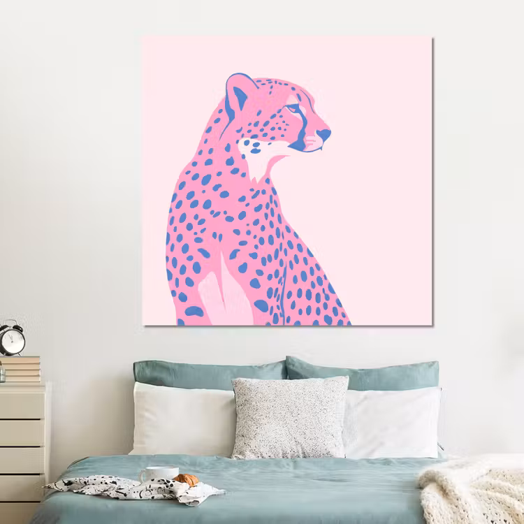 Forex - Dieren - Profiel - Abstract - Roze - Blauw — 2