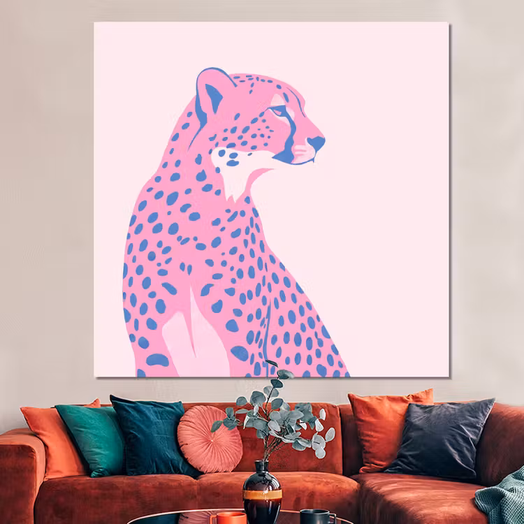 Forex - Dieren - Profiel - Abstract - Roze - Blauw — 3
