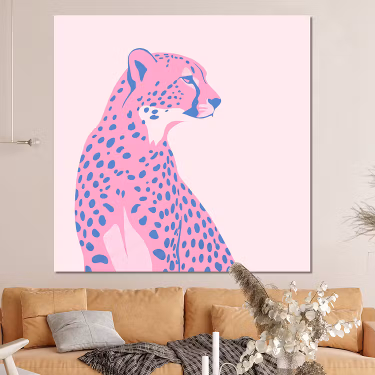 Forex - Dieren - Profiel - Abstract - Roze - Blauw — 4