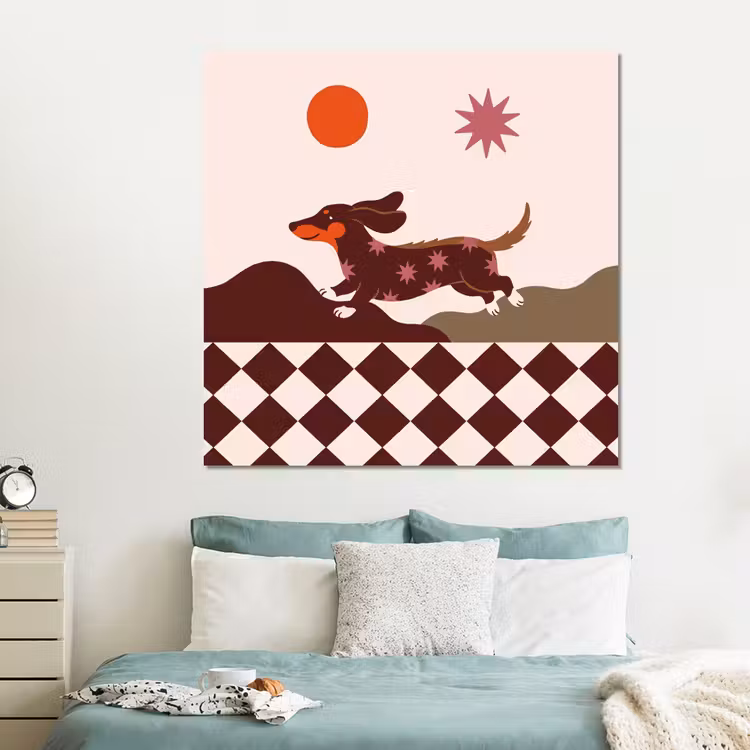 Forex - Hond - Abstract - Dieren - Modern - Bruin — 2