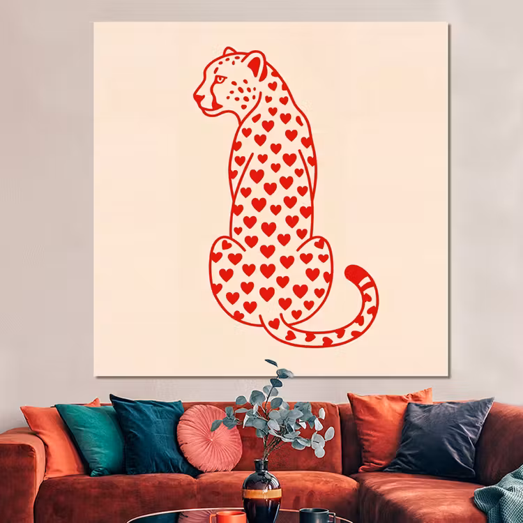 Forex - Kat - Harten - Dieren - Modern - Rood — 3