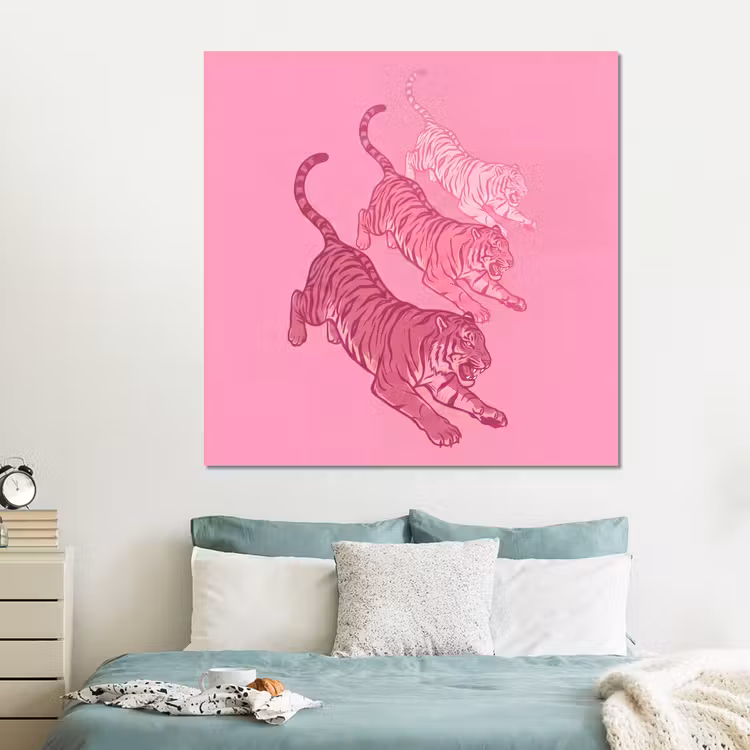 Forex - Kat - Springend - Dieren - Roze - Modern — 2