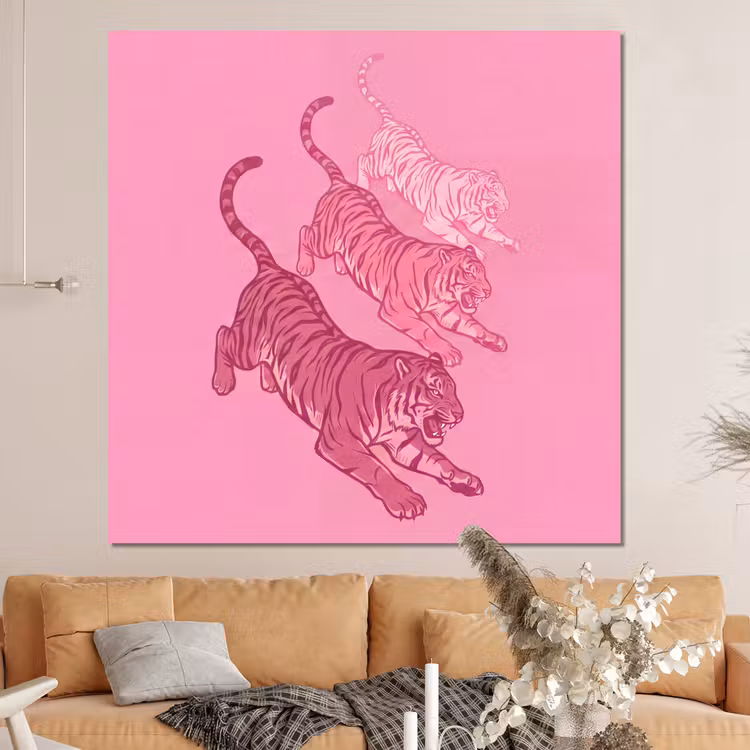 Forex - Kat - Springend - Dieren - Roze - Modern — 4