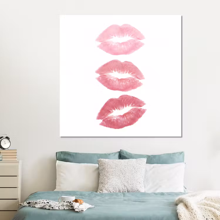 Forex - Lippen - Kusafdruk - Roze - Modern - Abstract — 2