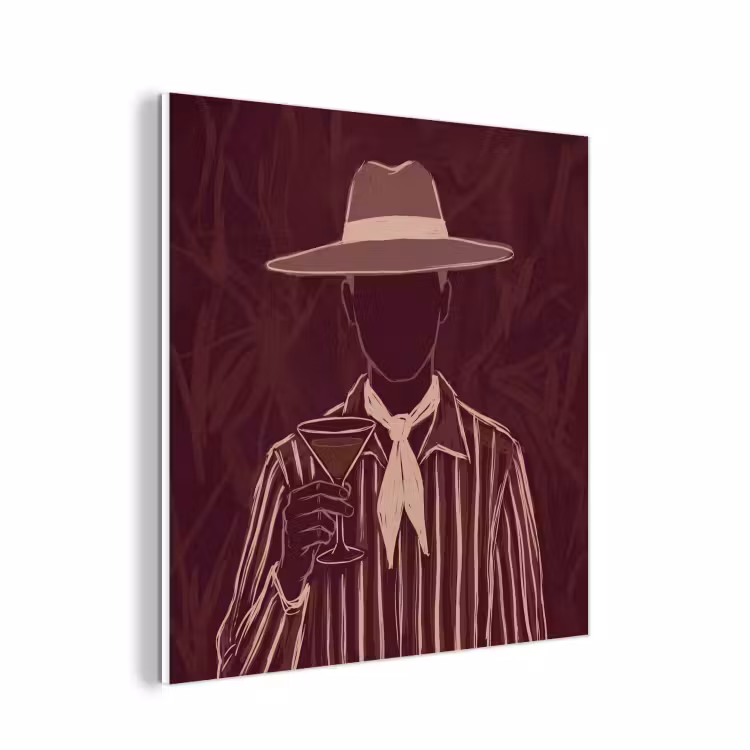 Forex - Mens - Hoed - Cocktail - Abstract - Bruin — 1