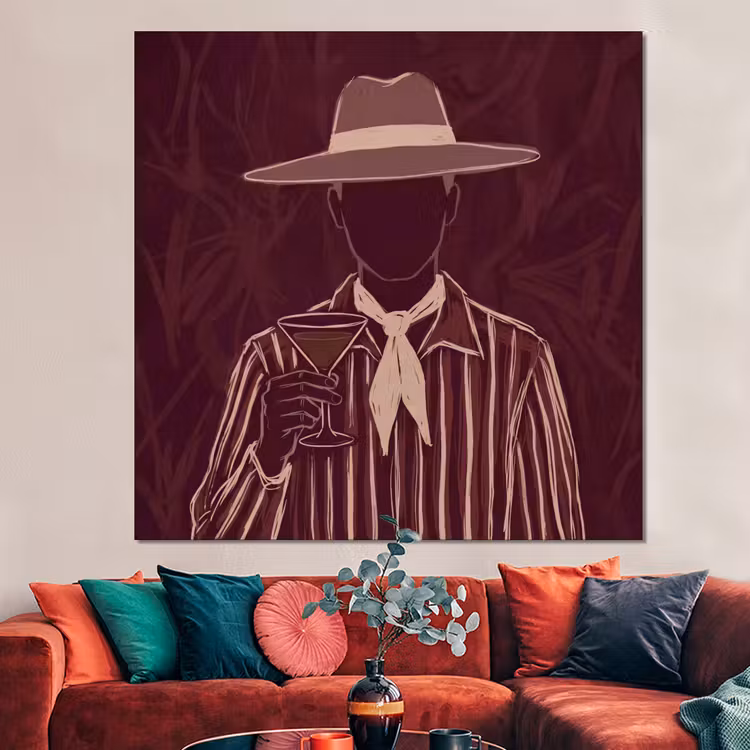 Forex - Mens - Hoed - Cocktail - Abstract - Bruin — 3