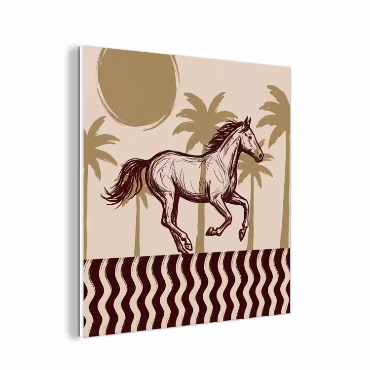 Forex - Paard - Galopperend - Woestijn - Illustratie — 1