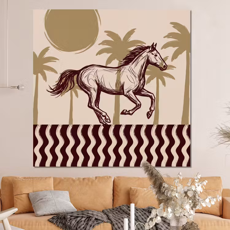 Forex - Paard - Galopperend - Woestijn - Illustratie — 4