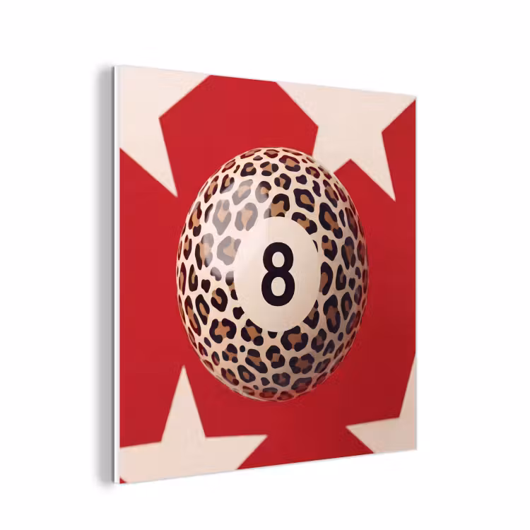 Forex - Spel - Dierenprint - Nummer 8 - Modern - Rood — 1