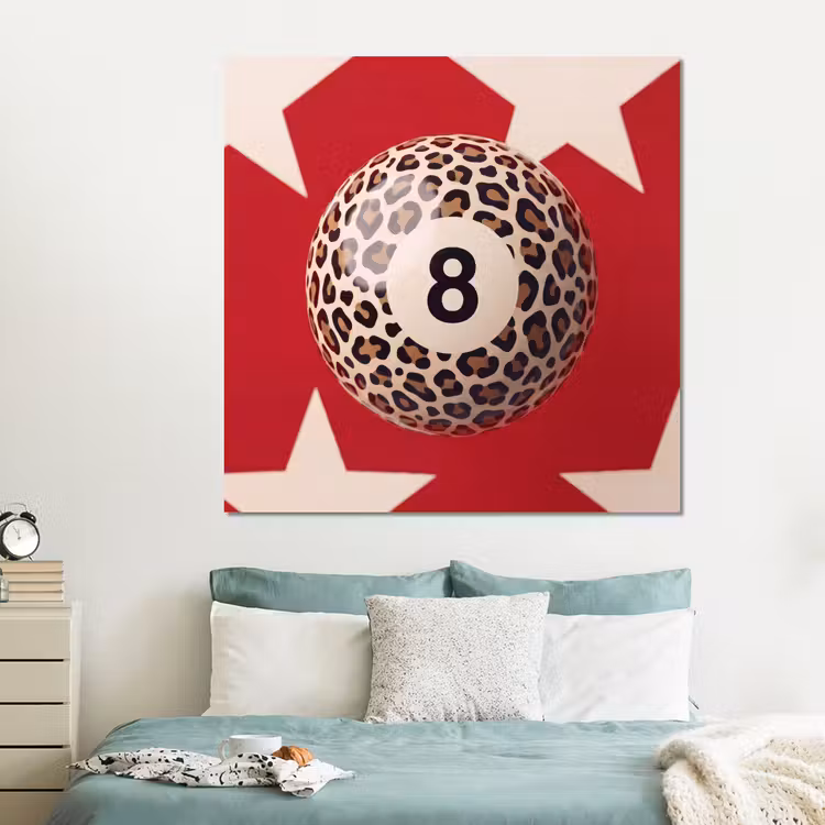 Forex - Spel - Dierenprint - Nummer 8 - Modern - Rood — 2
