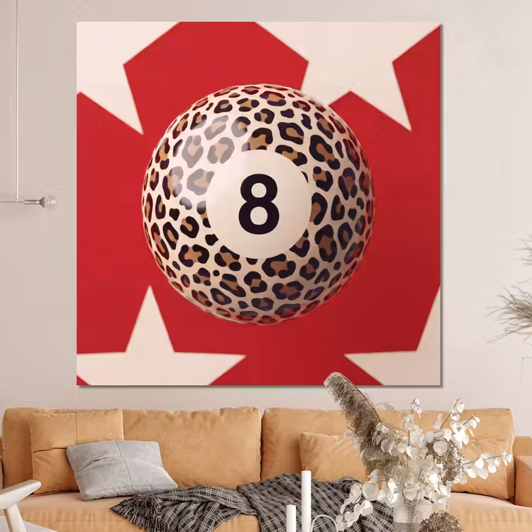 Forex - Spel - Dierenprint - Nummer 8 - Modern - Rood — 4