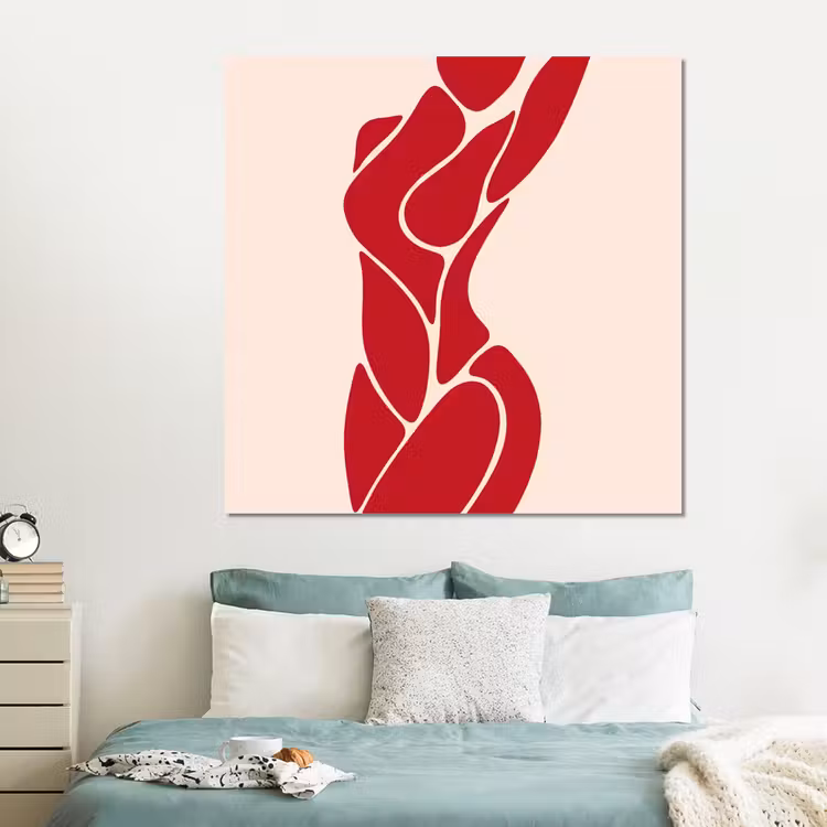 Forex - Vrouw - Figuur - Abstract - Modern - Rood — 2