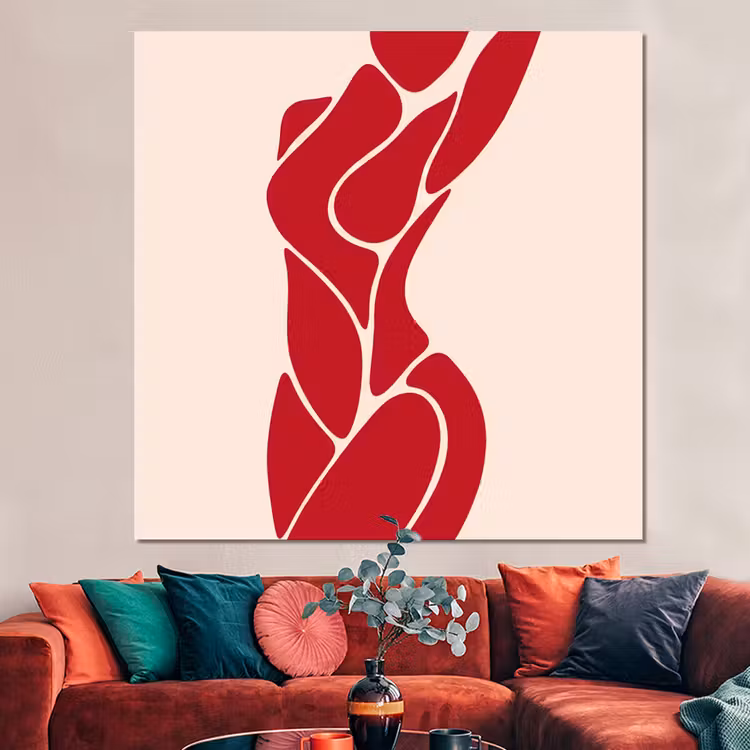 Forex - Vrouw - Figuur - Abstract - Modern - Rood — 3