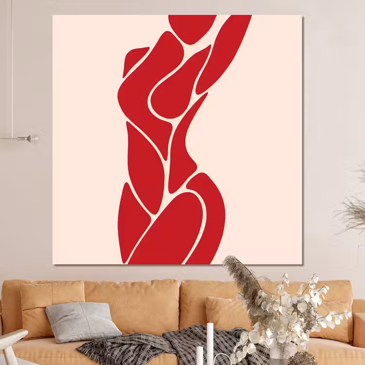 Forex - Vrouw - Figuur - Abstract - Modern - Rood — 4