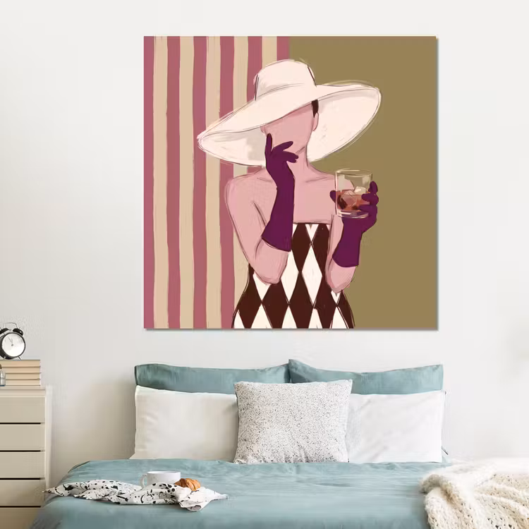 Forex - Vrouw - Hoed - Mode - Abstract - Kleurrijk — 2