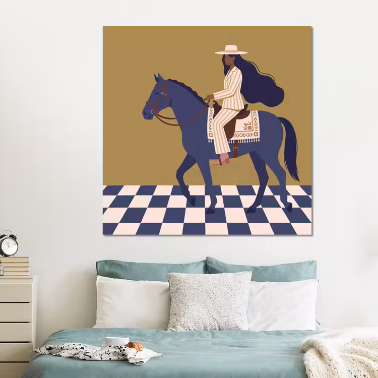 Forex - Vrouw - Paard - Rijden - Modern - Abstract — 2