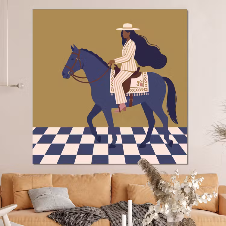 Forex - Vrouw - Paard - Rijden - Modern - Abstract — 4