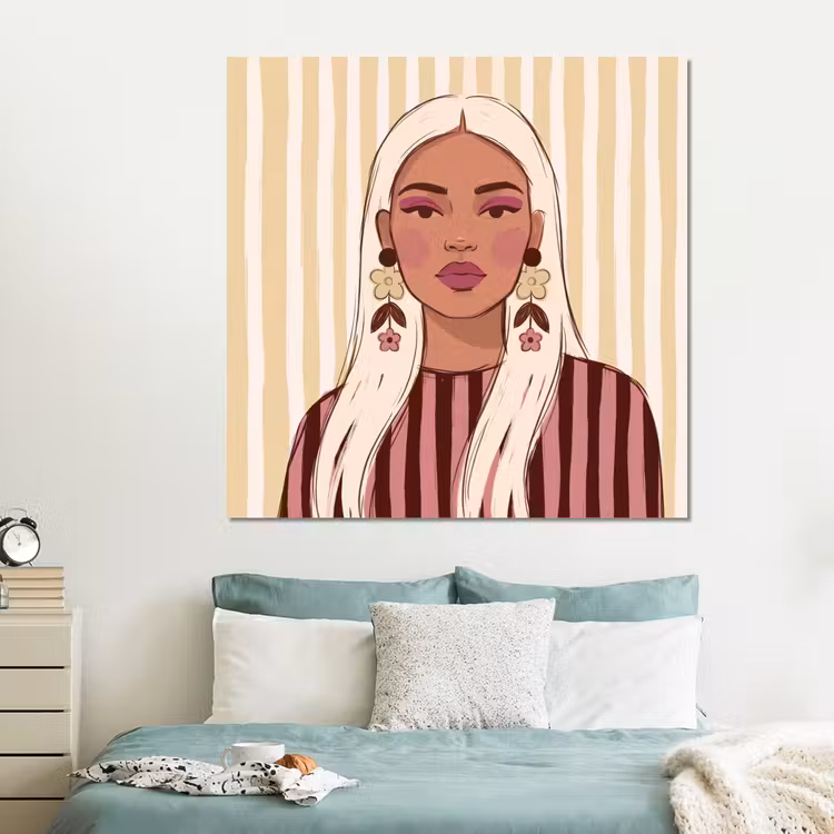 Forex - Vrouw - Portret - Illustratie - Modern - Roze — 2