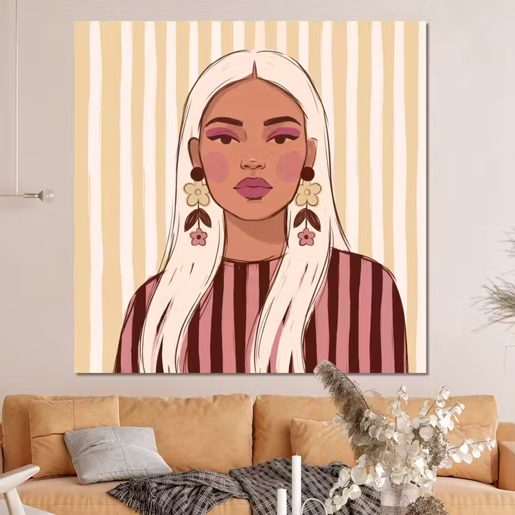 Forex - Vrouw - Portret - Illustratie - Modern - Roze — 4