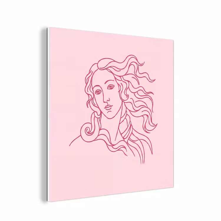 Forex - Vrouw - Portret - Klassiek - Line-art - Roze — 1