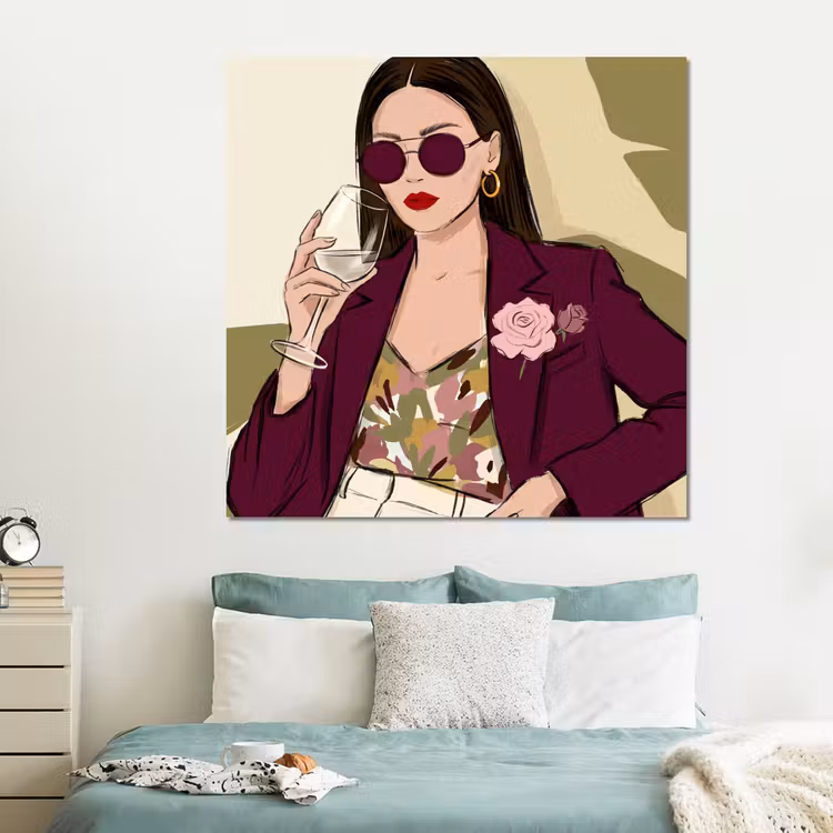 Forex - Vrouw - Wijn - Portret - Mode - Modern — 2