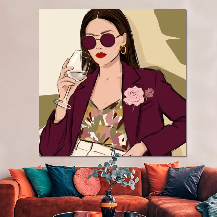 Forex - Vrouw - Wijn - Portret - Mode - Modern — 3