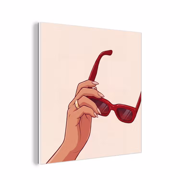 Forex - Vrouw - Zonnebril - Mode - Rood - Illustratie — 1