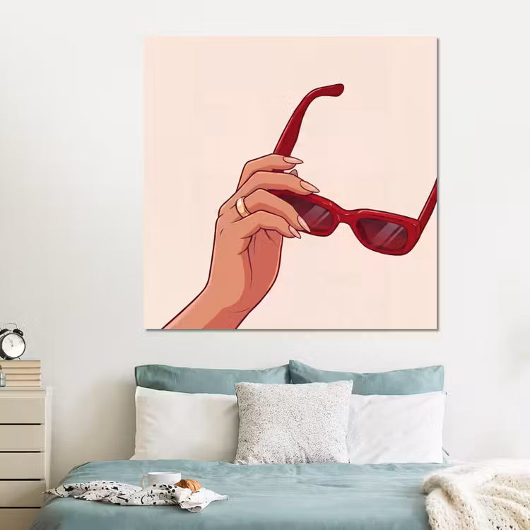 Forex - Vrouw - Zonnebril - Mode - Rood - Illustratie — 2