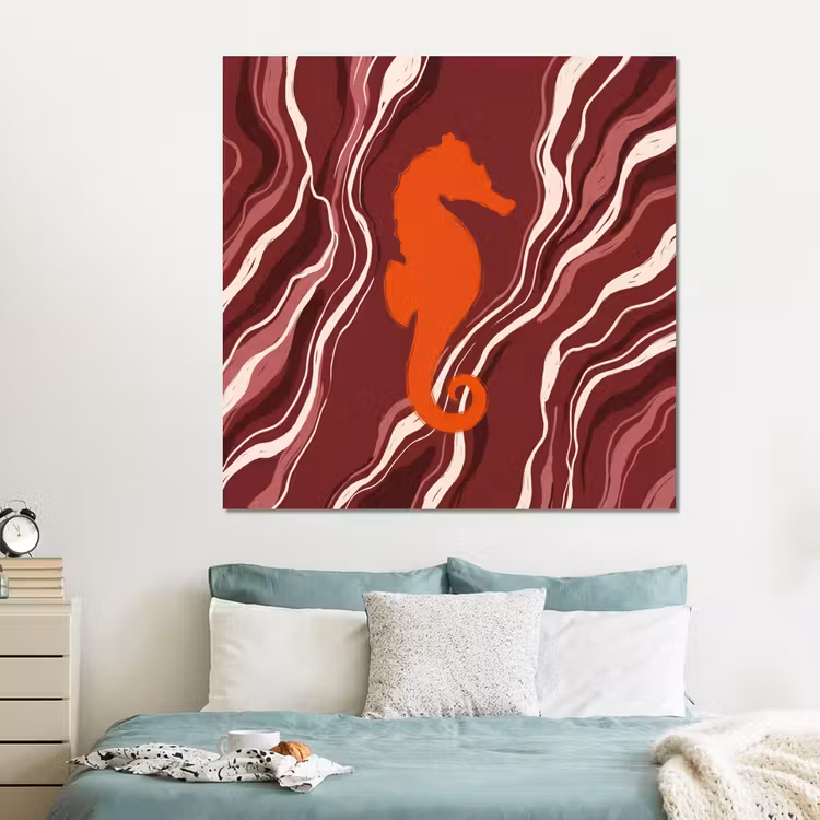 Forex - Zeepaardje - Golven - Zeeleven - Abstract - Oranje — 2