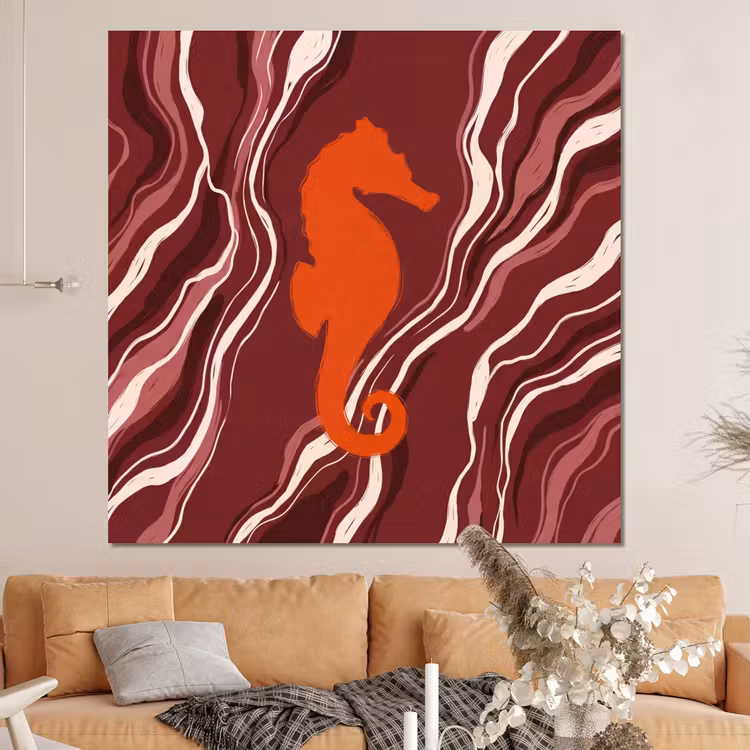 Forex - Zeepaardje - Golven - Zeeleven - Abstract - Oranje — 4