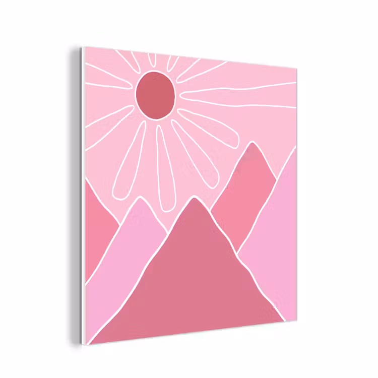 Forex - Zon - Bergen - Natuur - Abstract - Roze — 1