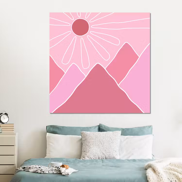 Forex - Zon - Bergen - Natuur - Abstract - Roze — 2