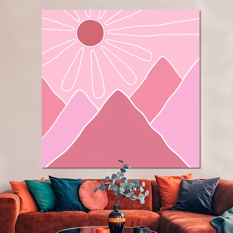 Forex - Zon - Bergen - Natuur - Abstract - Roze — 3