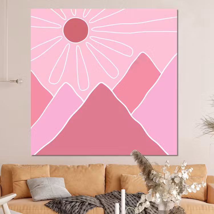 Forex - Zon - Bergen - Natuur - Abstract - Roze — 4