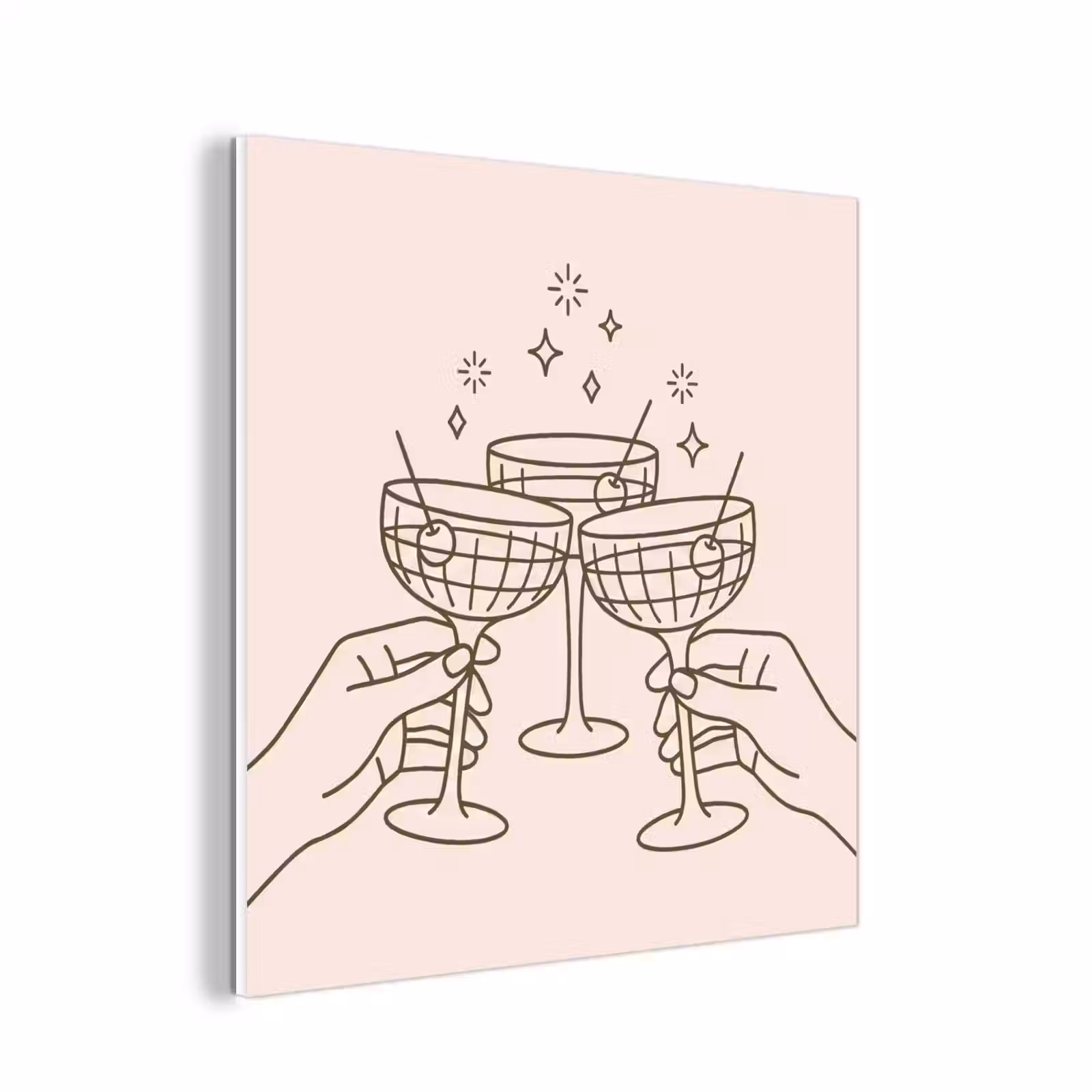 Forex - Drankjes - Feest - Proosten - Minimalistisch - Groen — 1